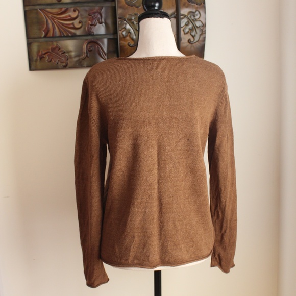 Chico's, Brown Light summer sweater long sleeve - Picture 2 of 5